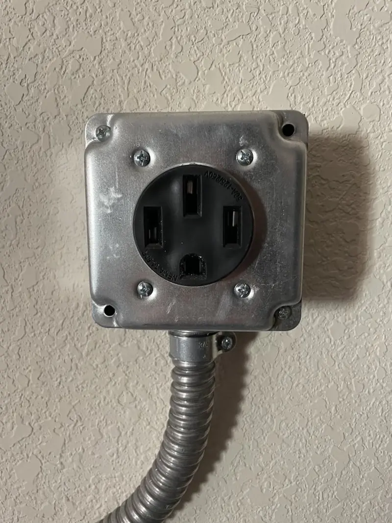 NEMA 14-50 outlet installed for Smart Home Electrical in Rosewood Heights